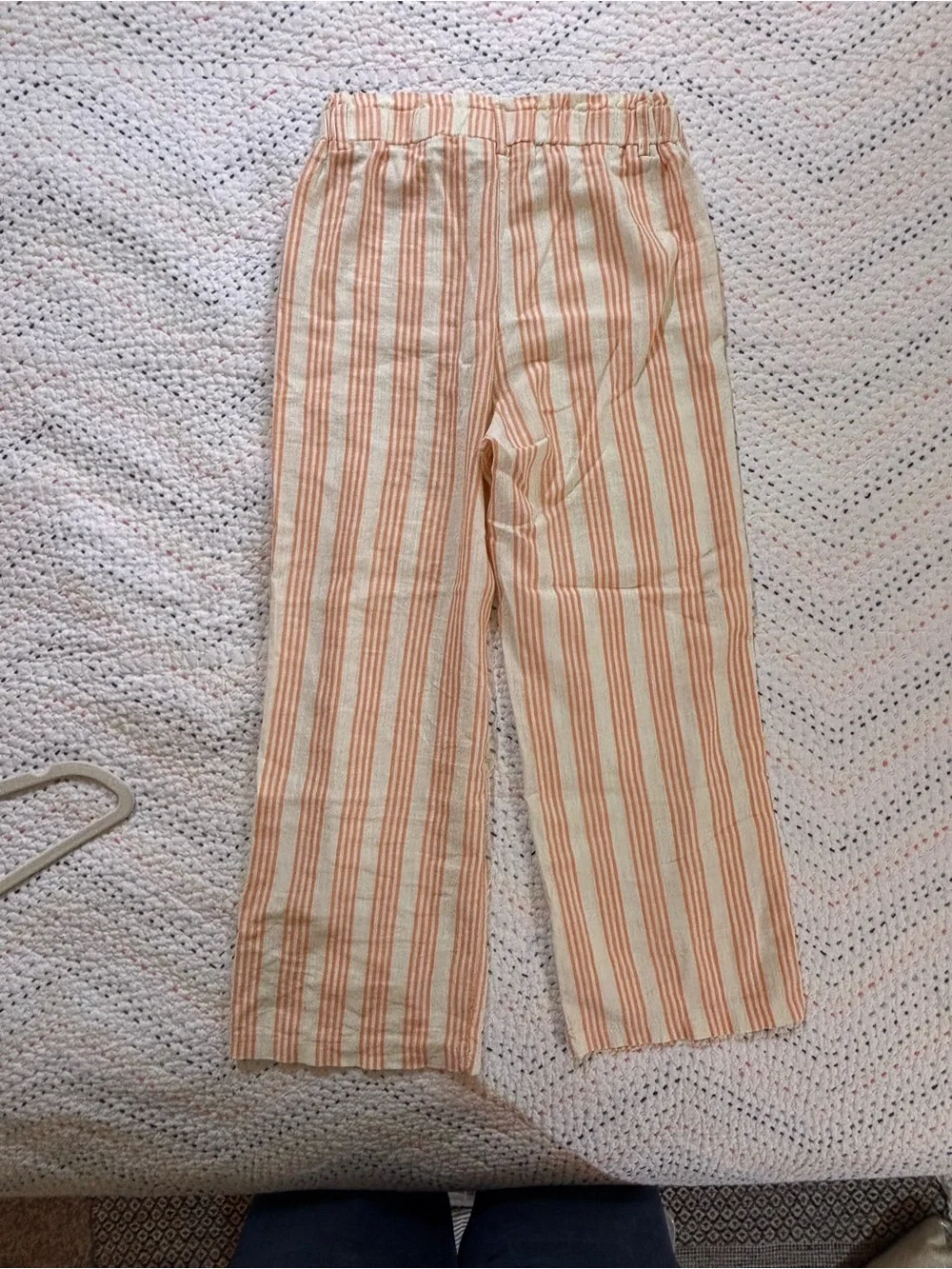 Jessica Simpson Cream and Orange Striped Casual Pants